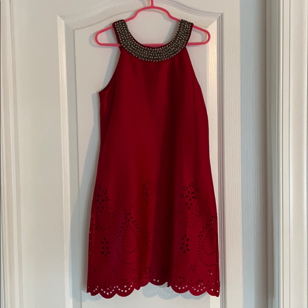 Red Shift Dress